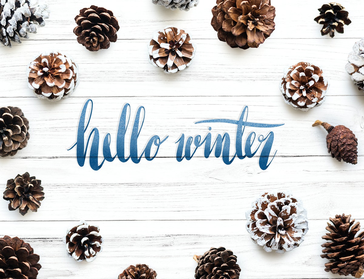 Free Winter Season Typography Design Mockup