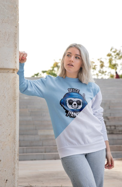 Free Woman Outdoor Wearing Hoodie Psd