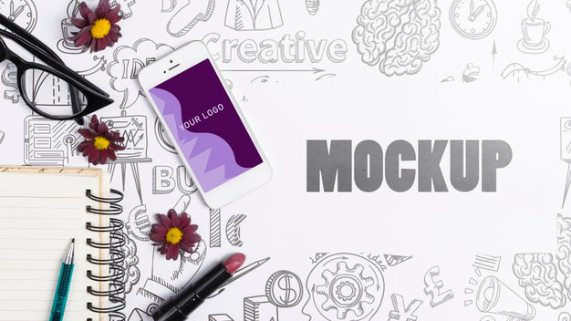 Free Woman Personal Touch For Workspace Desk Concept Psd