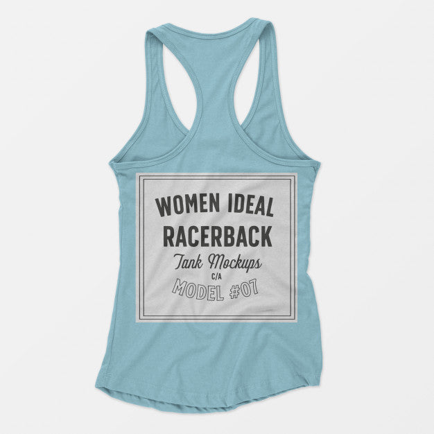 Free Women Ideal Racerback Tank Mockup Psd