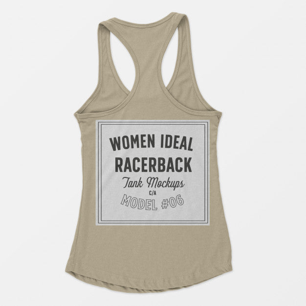 Free Women Ideal Racerback Tank Mockup Psd