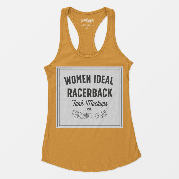 Free Women Ideal Racerback Tank Mockup Psd