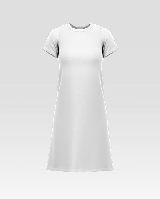 Free Women’S Short Sleeve T-Shirt Dress Mockup