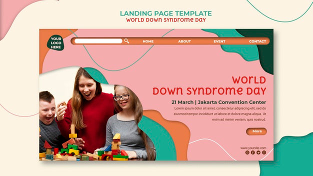 Free World Down Syndrome Day Homepage Psd