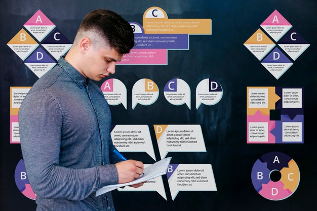 Free Young Male Student At University Writing Psd