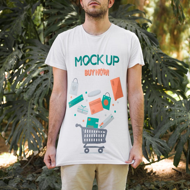 Free Young Man Wearing T Shirt Mockup Psd