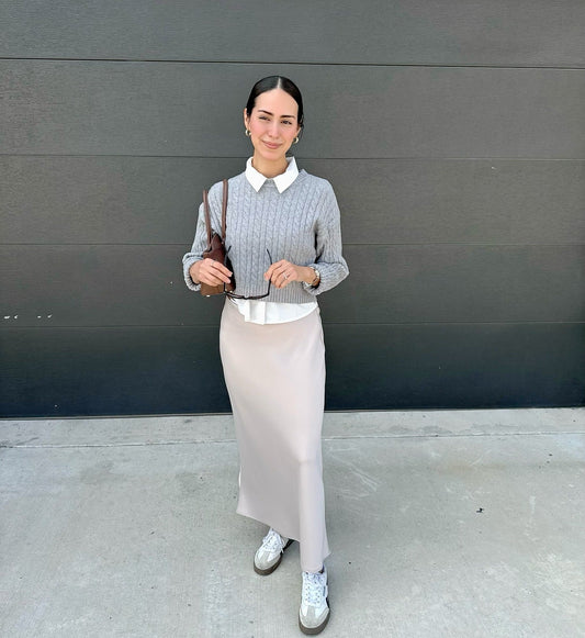 15 Classy Satin Skirt Outfits
