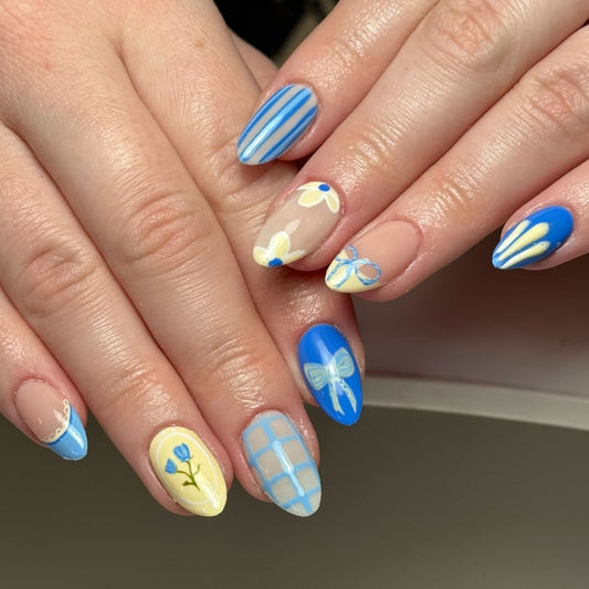 13 Fun Blue and Yellow Nail Ideas 2026