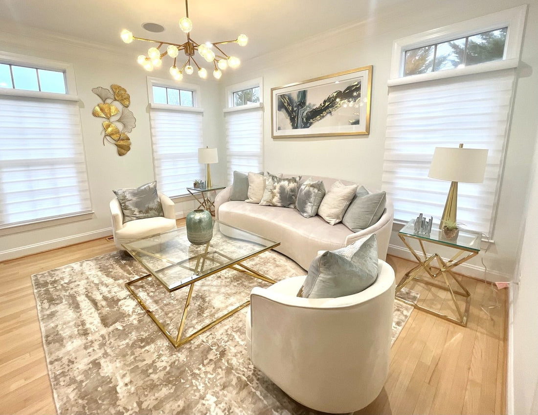 13 Luxe Yet Cozy White and Gold Living Room Ideas That Wow