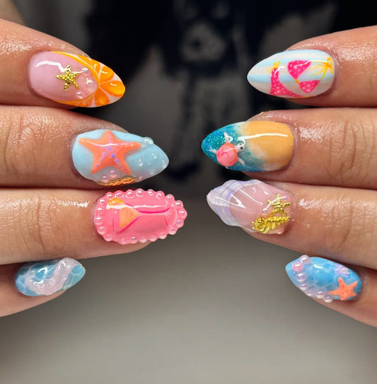 20 Pretty Beach Nail Ideas for Every Trip