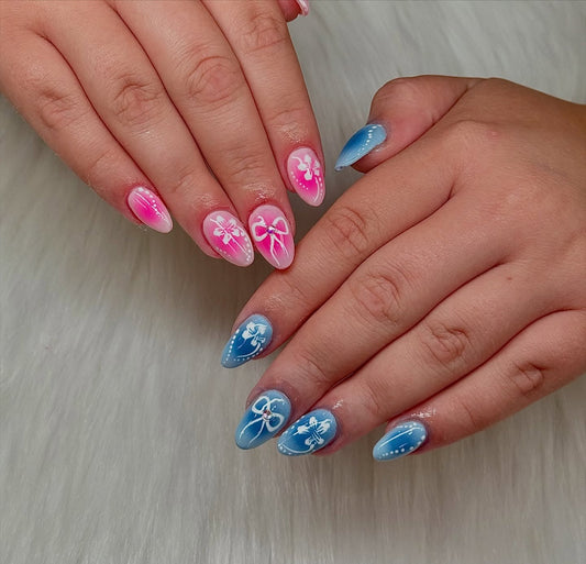 16 Cute Pink and Blue Nail Ideas