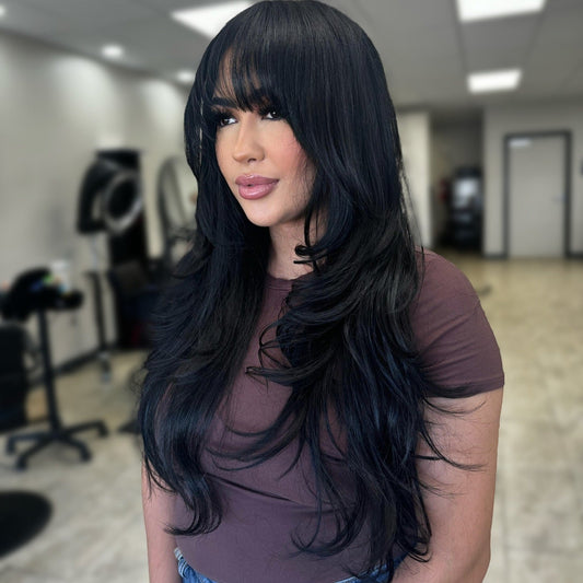 25 Best Long Layered Hairstyles with Bangs for a Fresh Look