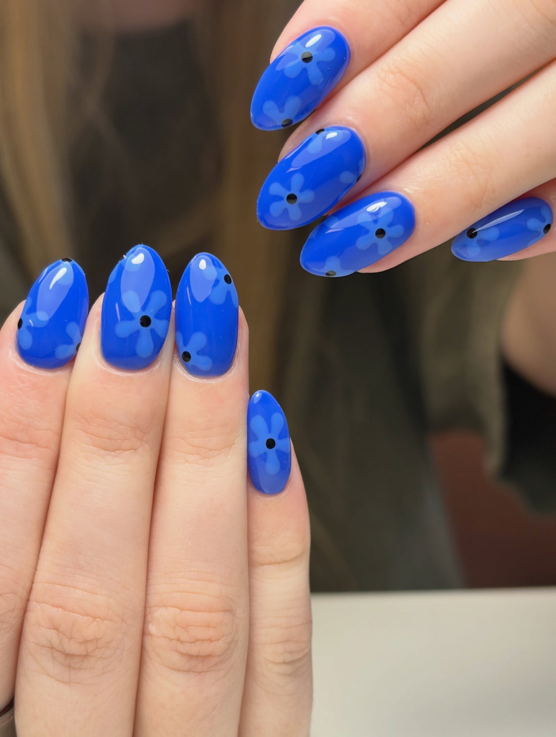 15 Cute Blue Floral Nail Ideas