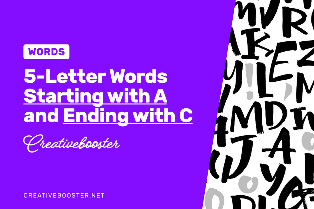 All 5 Letter Words Starting with A and Ending with C