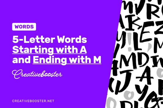 All 5 Letter Words Starting with A and Ending with M
