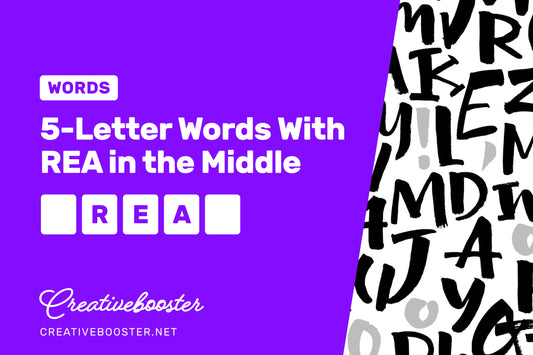 5 Letter Words with REA in the Middle