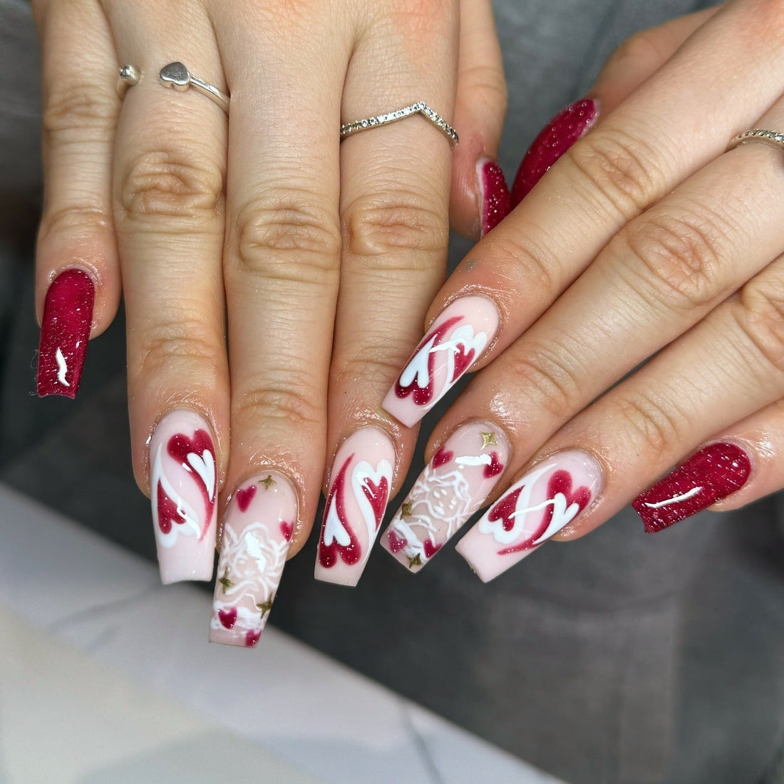 15 Red and White Nail Ideas with Serious Appeal