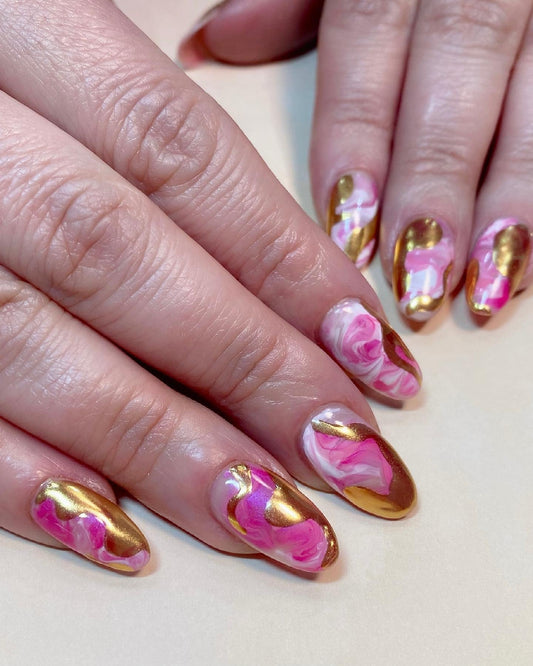 15 Pink and Gold Nail Ideas with Cute Details
