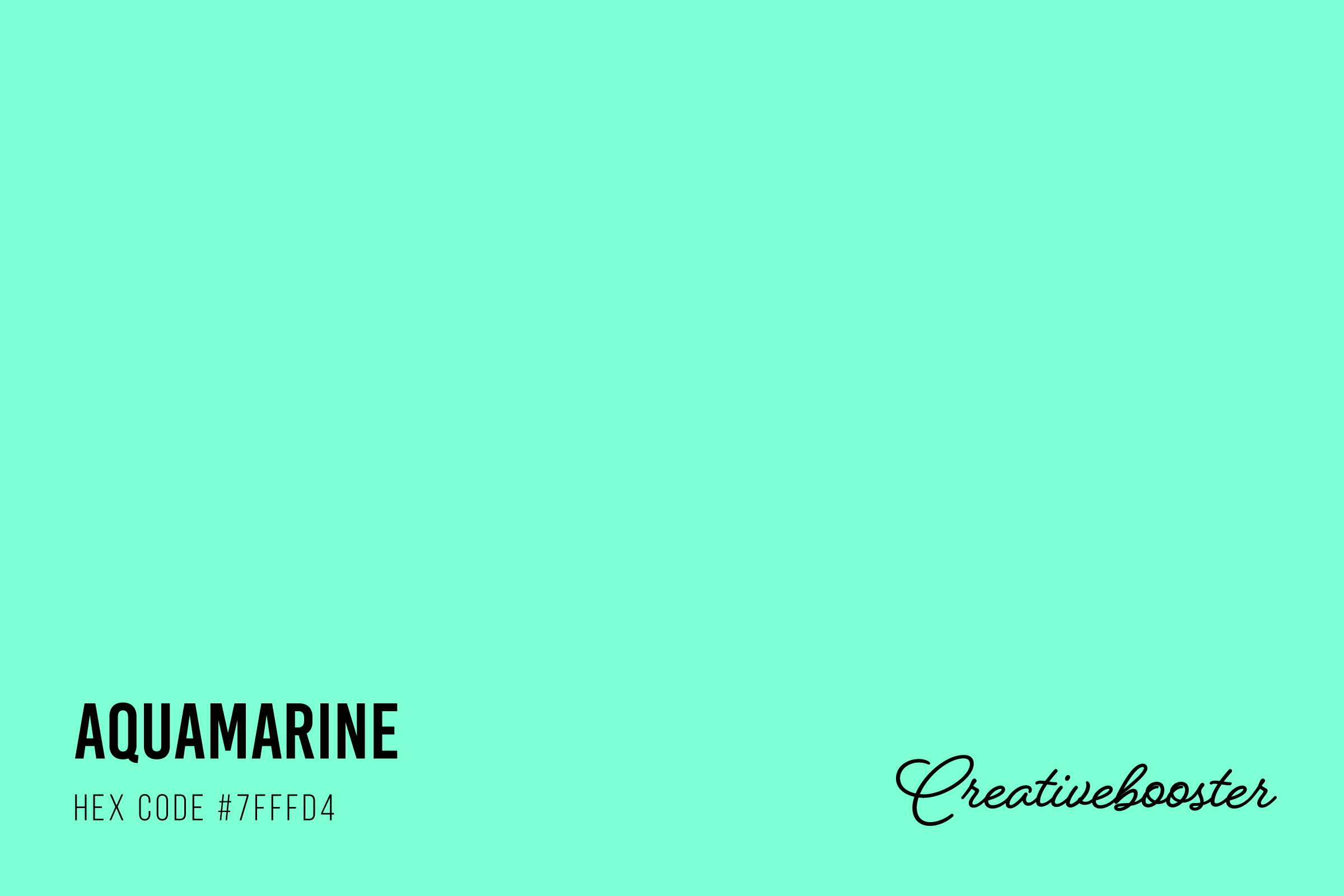 All About the Color Aquamarine (Hex Code #7FFFD4) – CreativeBooster