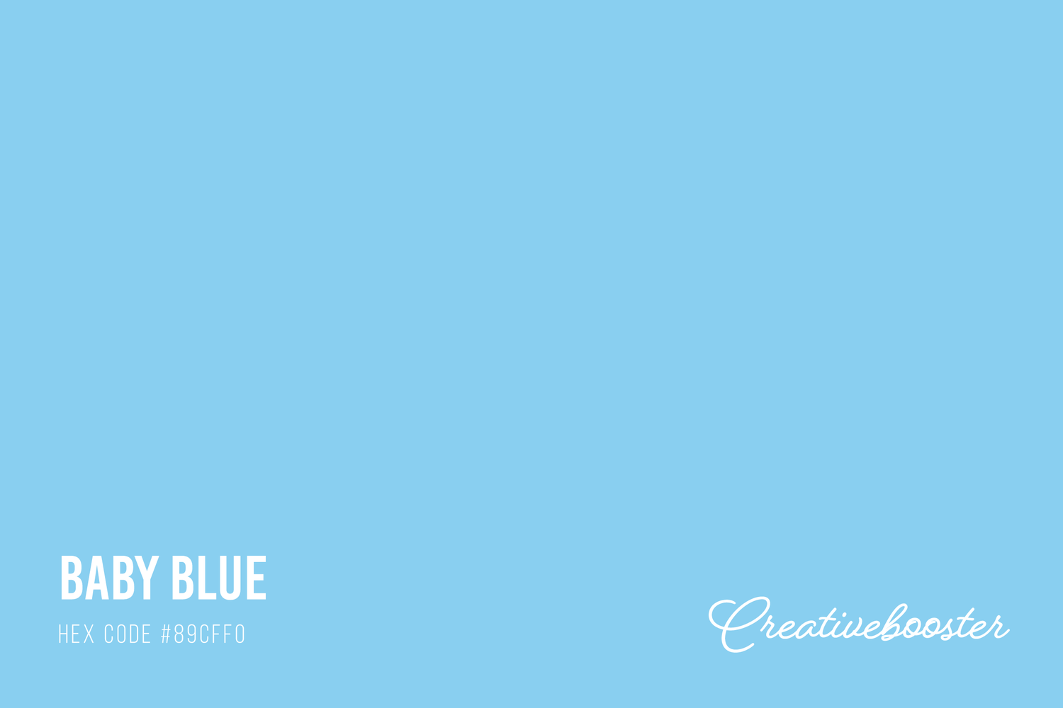 All About the Color Baby Blue (Hex Code #89CFF0) – CreativeBooster