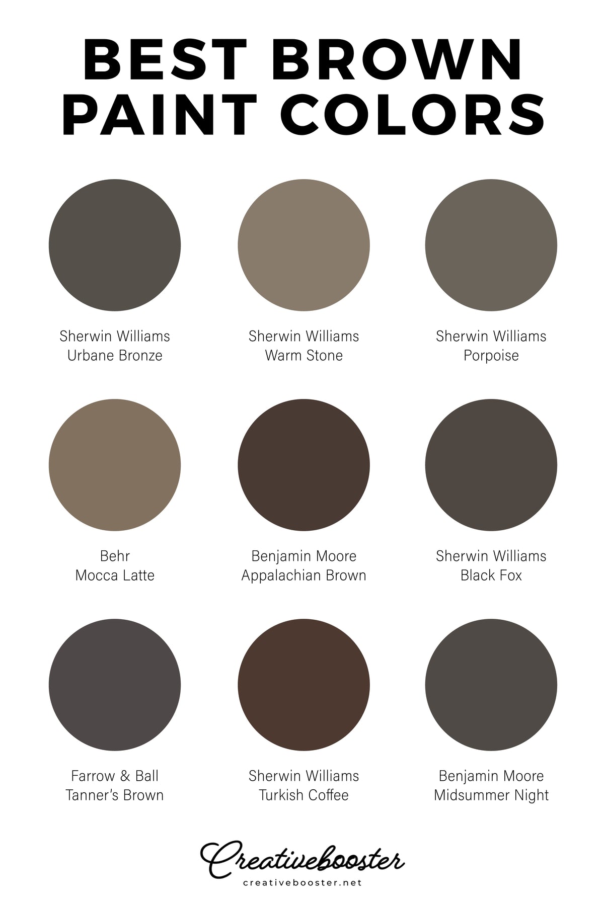 Click Color Brown Top 20 Best Brown Paint Colors for 2024 (Ideas for Walls, Living Room ...