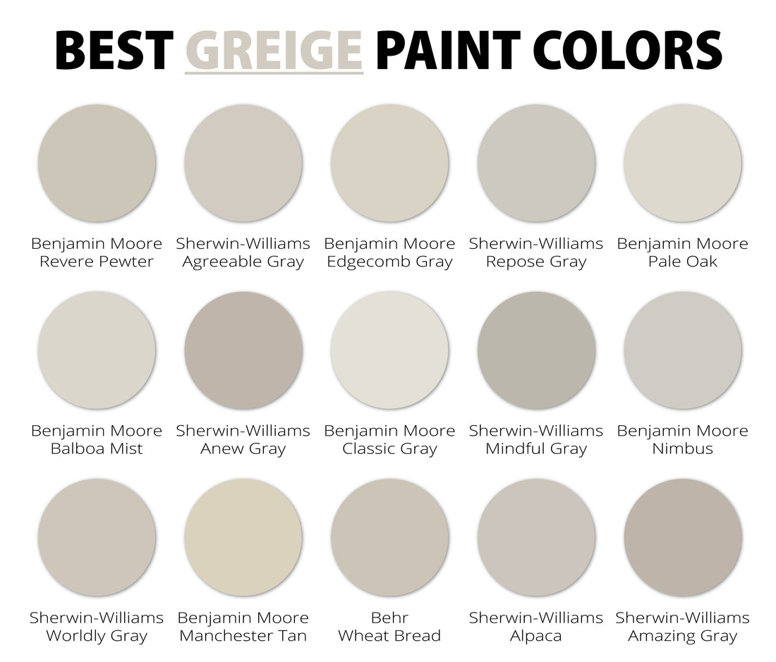 16 Best Greige Paint Colors to Buy in 2024 (For Interior & Exterior 16 Best Greige Paint Colors to Buy in 2024 (For Interior & Exterior