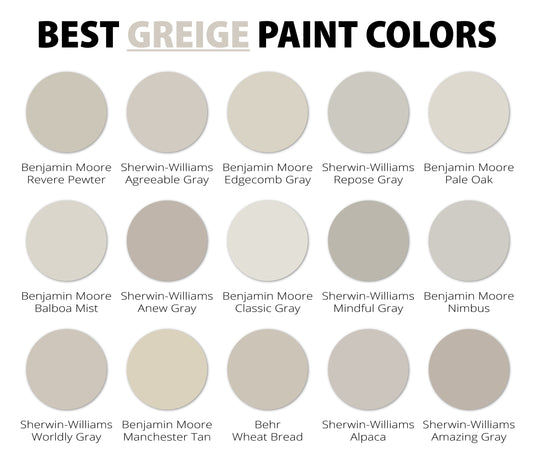 16 Best Greige Paint Colors to Buy in 2023 (For Interior & Exterior)
