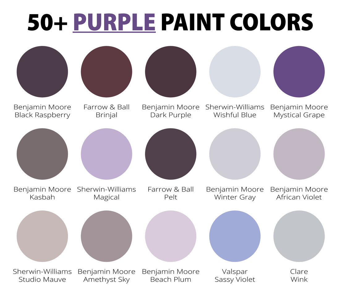 50+ Absolute Best Purple Paint Colors to Buy in 2023 (Purple Painting Ideas)