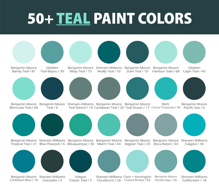 50+ Best Teal Paint Colors to Buy in 2023 (Home Interior & Exterior ...