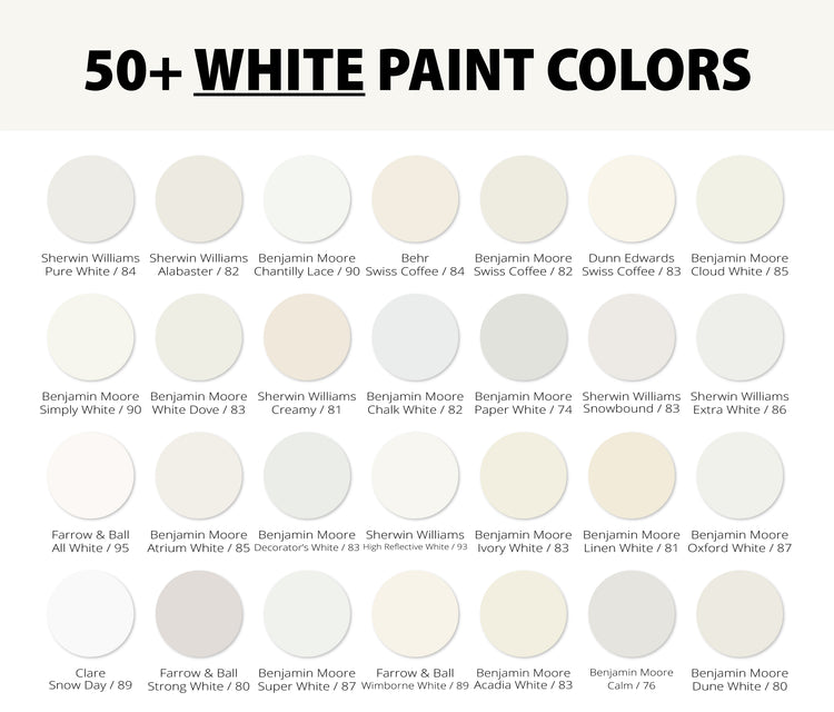 50+ Best White Paint Colors to Buy in 2024 (Home Interior & Exterior ...