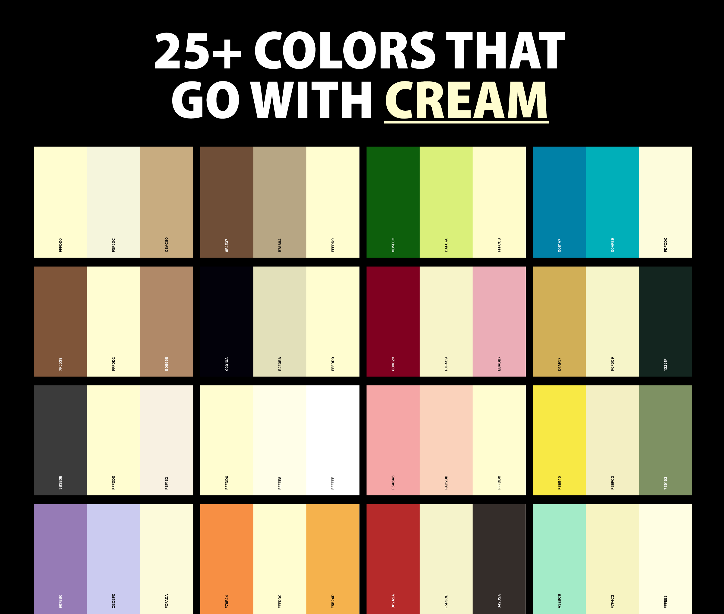 25+ Best Colors That Go With Cream (Color Palettes) – CreativeBooster