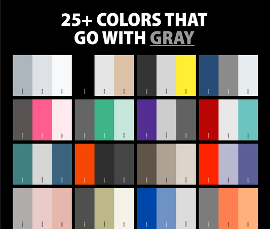 25+ Best Colors That Go With Gray (Color Palettes)