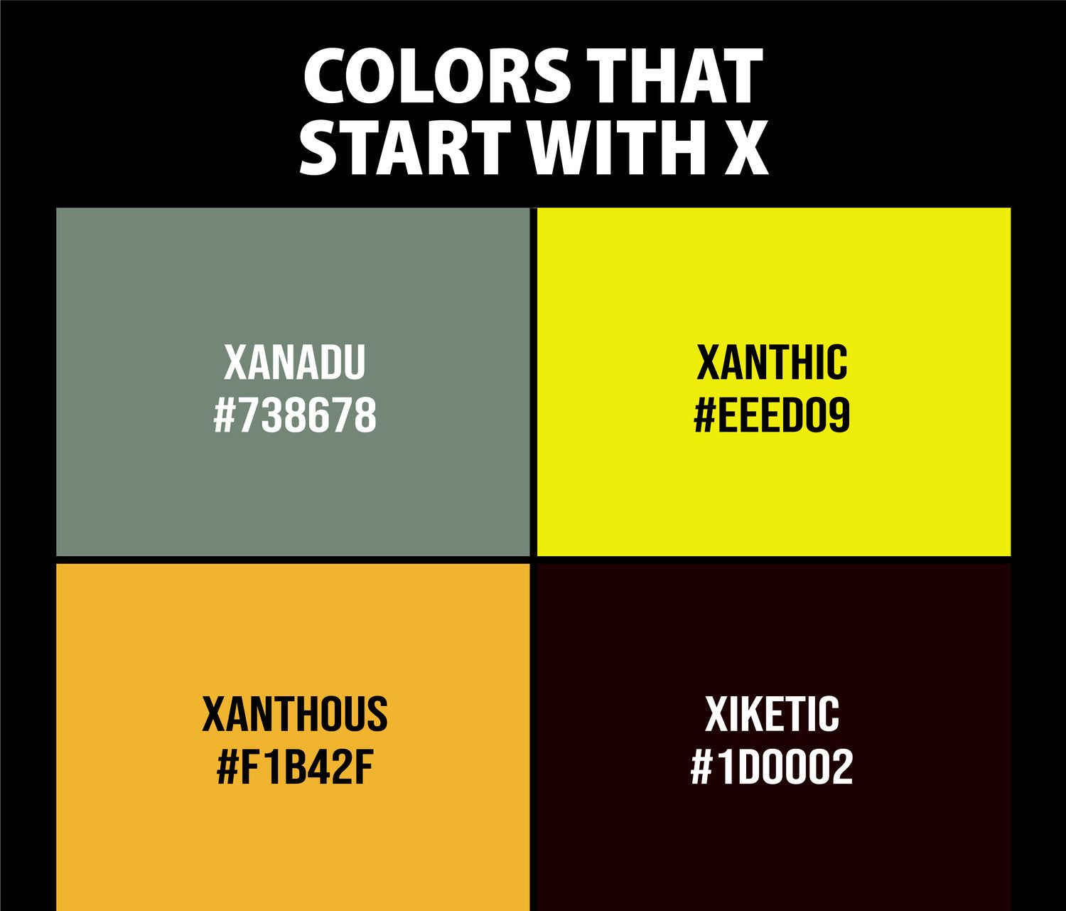 Best Colors that Start with X (Names and Color Codes) – CreativeBooster