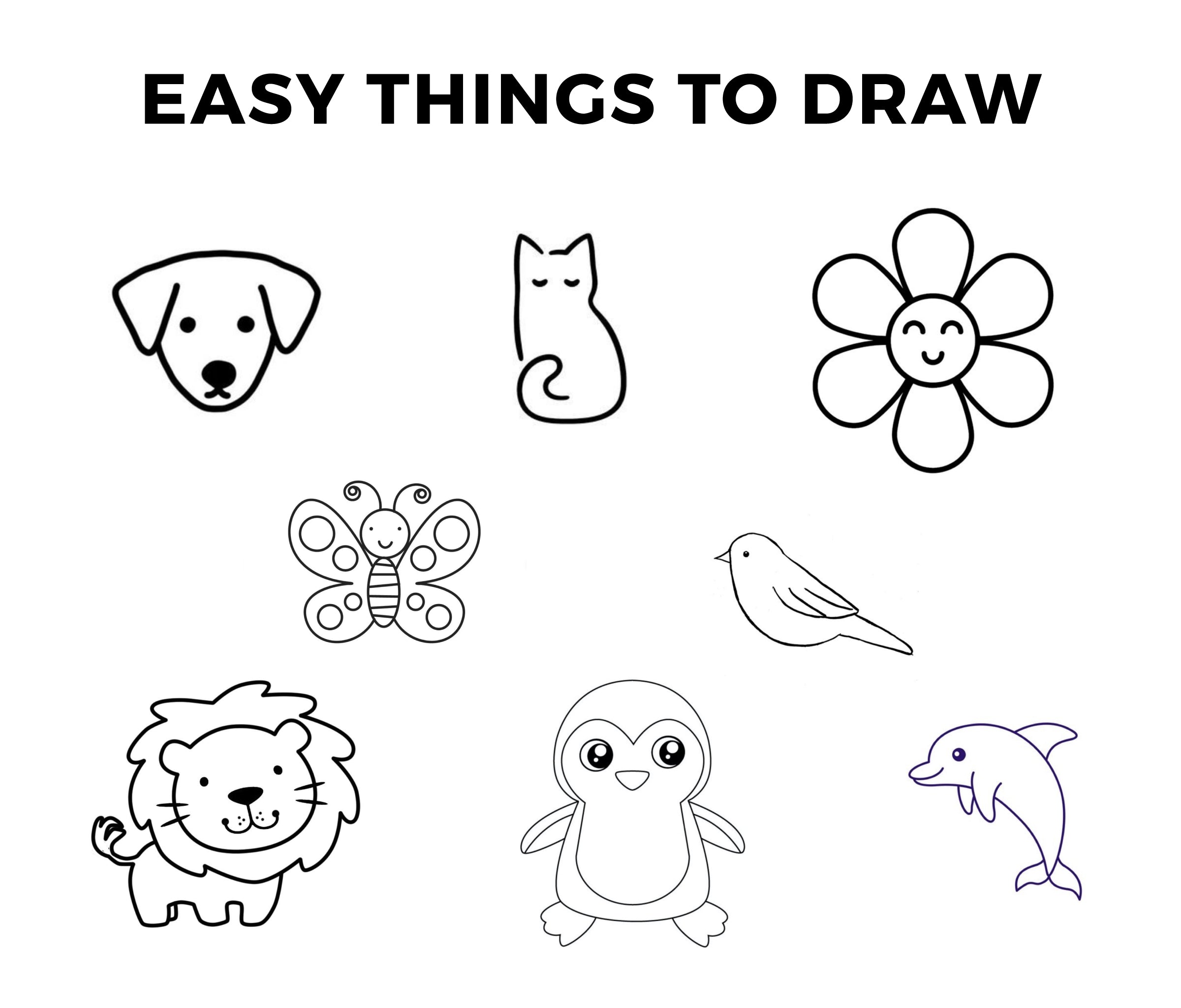 23 Cute Easy Cat Drawing Ideas - The Clever Heart