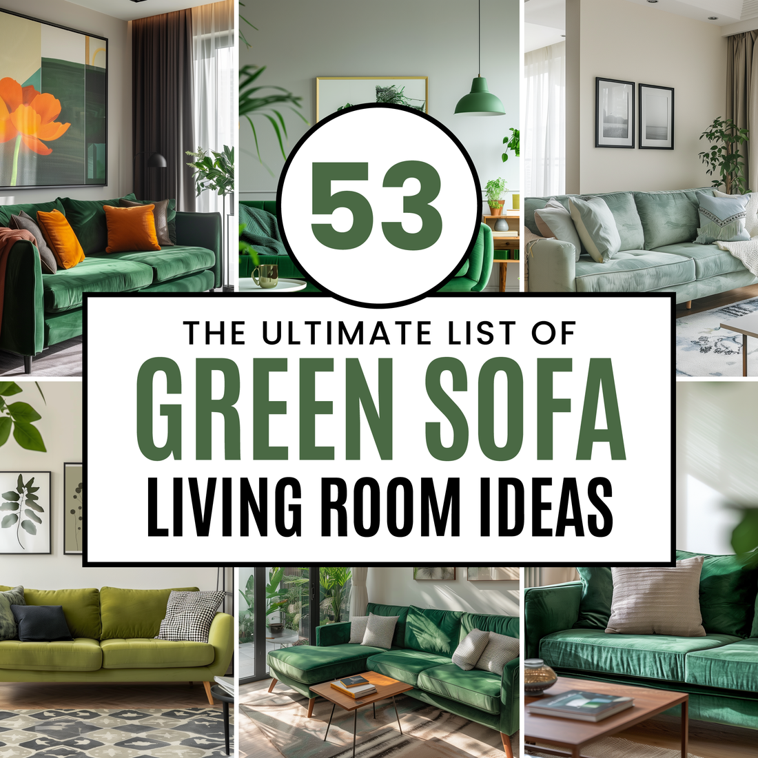 50+ Green Sofa Ideas for a Modern and Cozy Living Room Decor