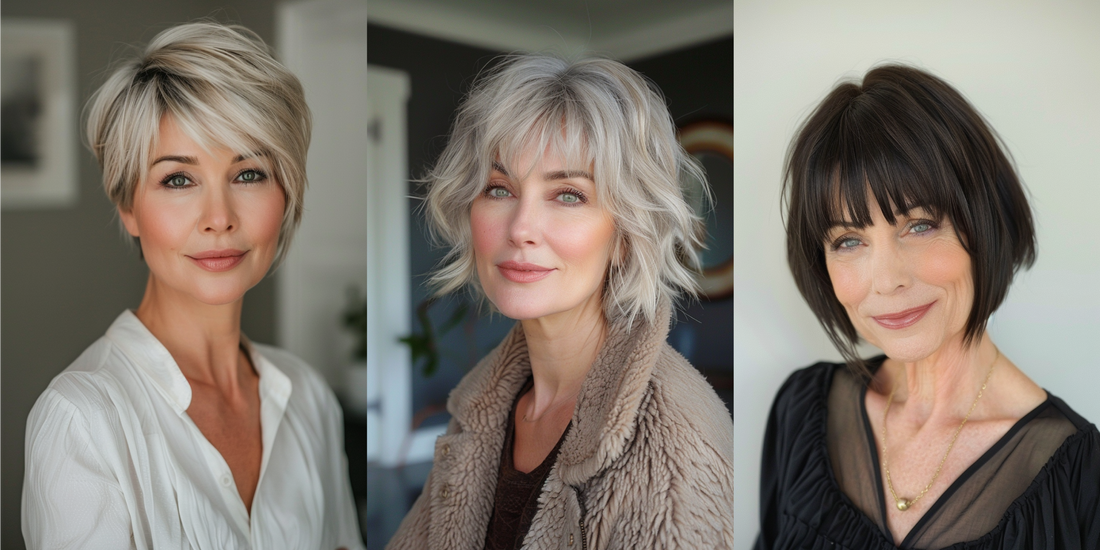 24 Stylish Hairstyles for Women Over 60 with Bangs in 2024
