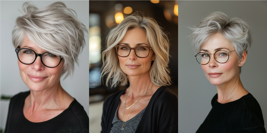 32 Trendy Hairstyle Ideas for Women Over 60 with Glasses