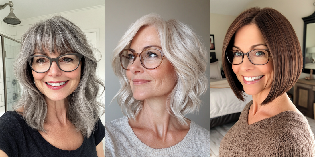 25+ Stunning Hairstyles for Older Women with Glasses