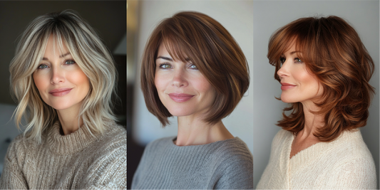 34 Elegant Hairstyles for Women Over 50 with Bangs