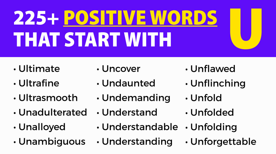 225+ Positive Words that Start with U