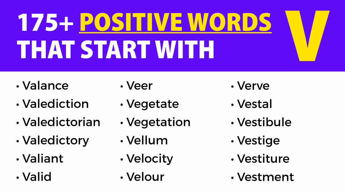 175+ Positive Words that Start with V