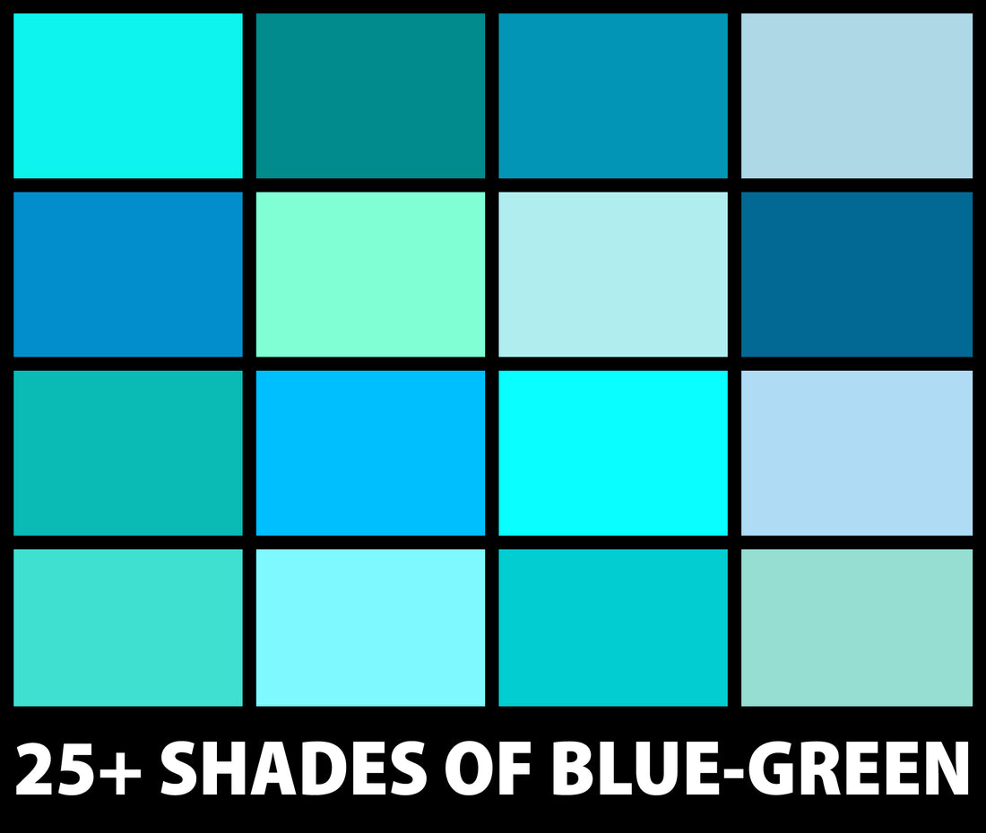 25+ Shades of Blue-Green Colors (Names, Hex, RGB, CMYK Codes) –  CreativeBooster