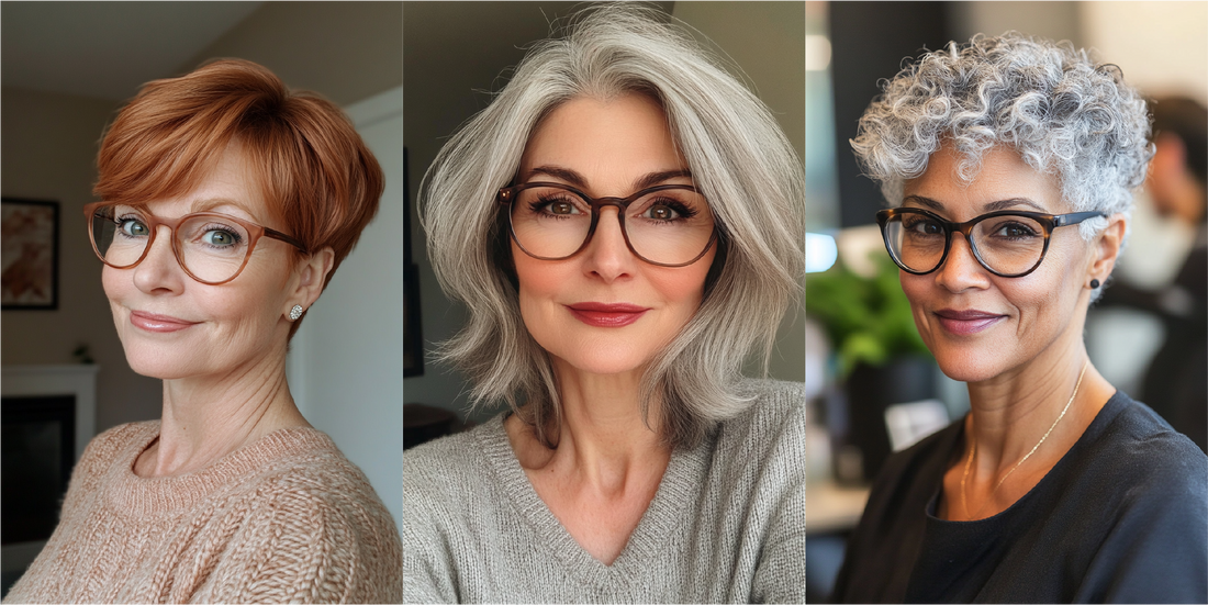 24 Stylish Short Hairstyles for Older Women with Glasses in 2024