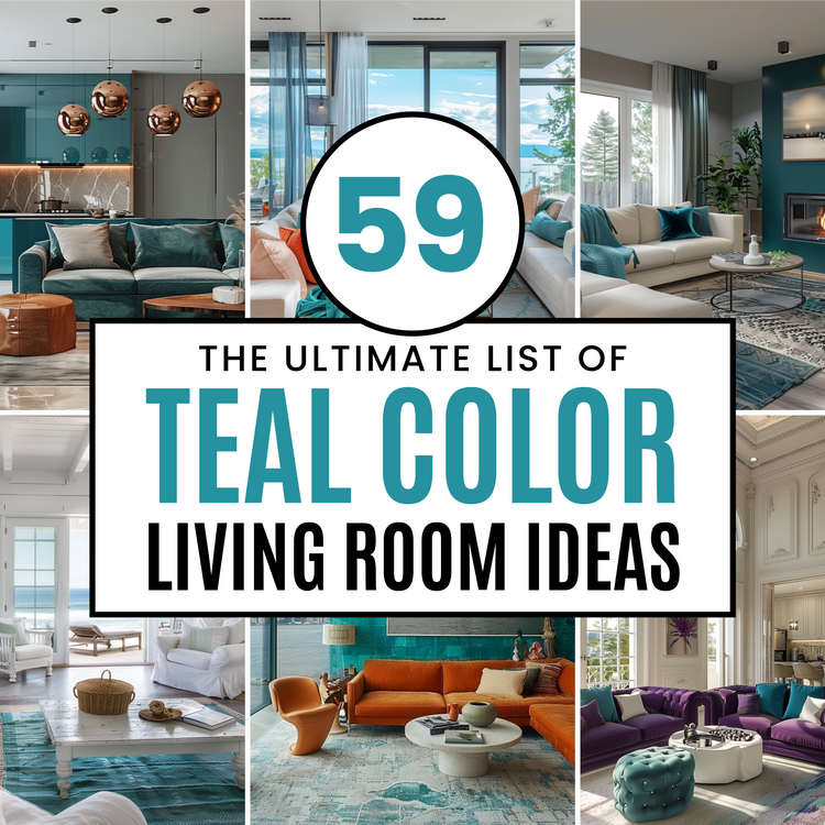 59 Modern Teal Living Room Design and Decor Ideas for Inspiration ...