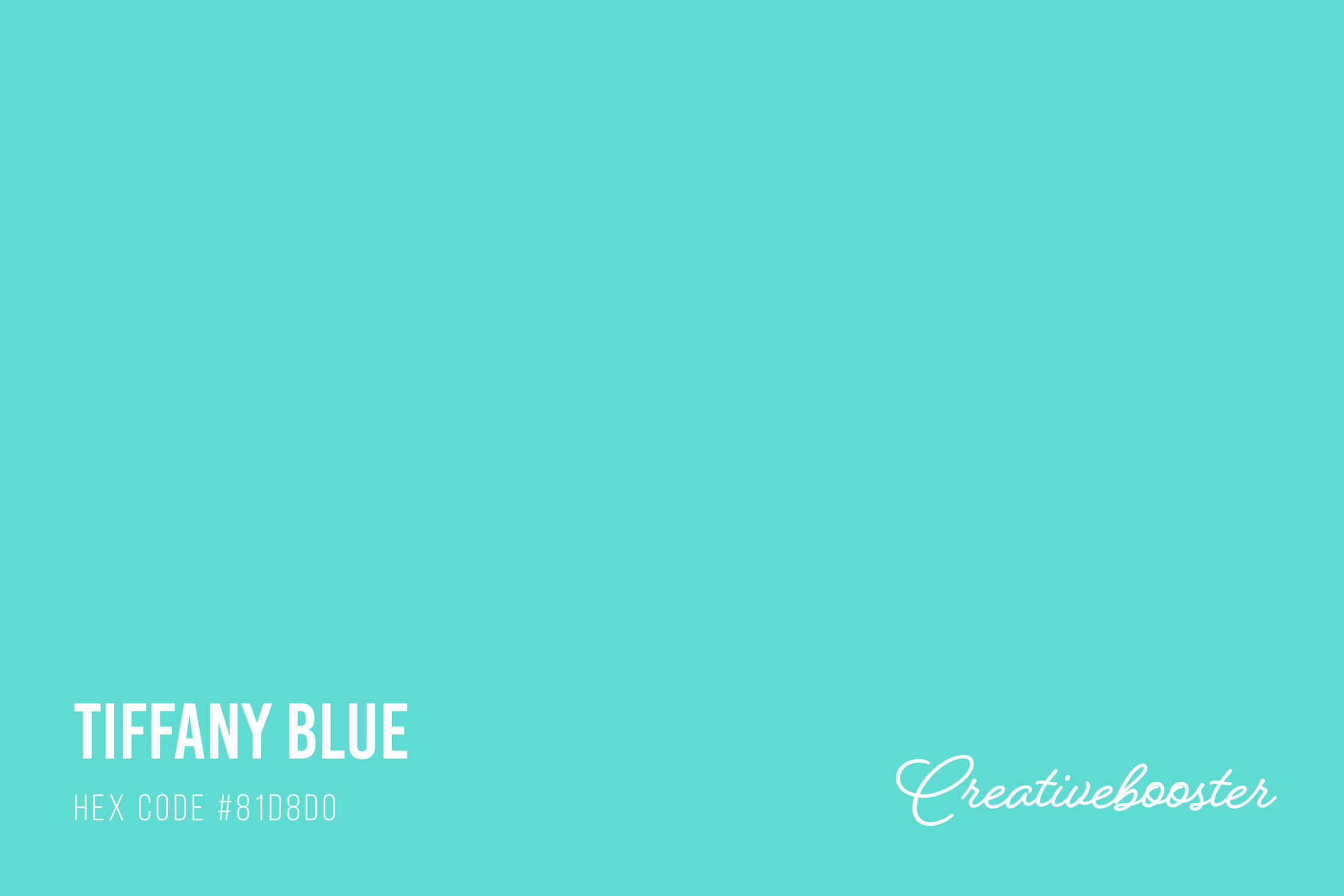 All About the Color Tiffany Blue (Hex Code #81D8D0) – CreativeBooster