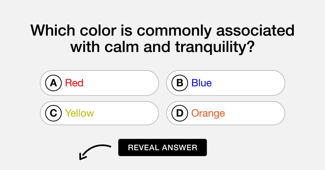Which color is commonly associated with calm and tranquility? Get answer here.