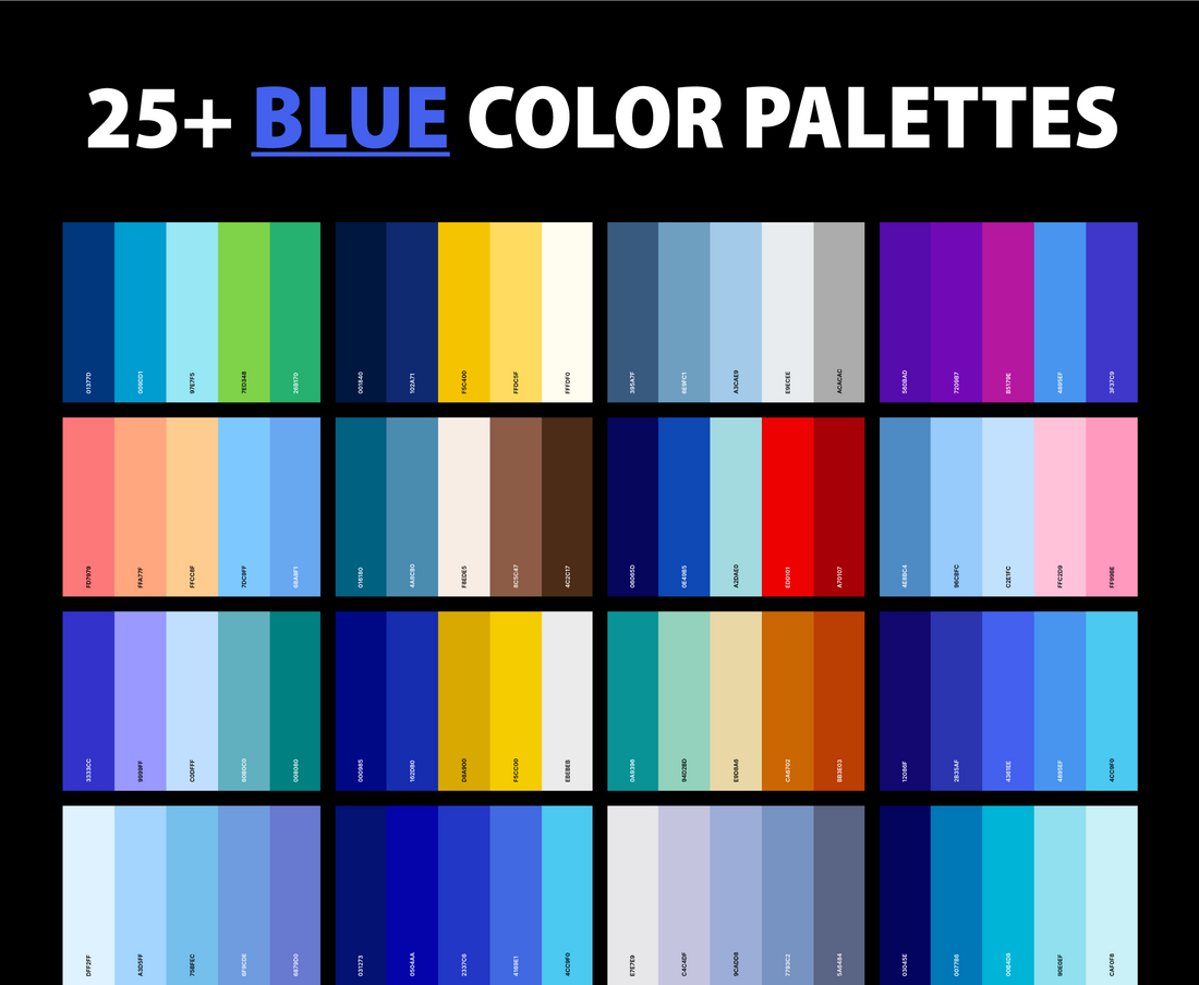 27 Best Blue Color Palettes with Names & Hex Codes – CreativeBooster