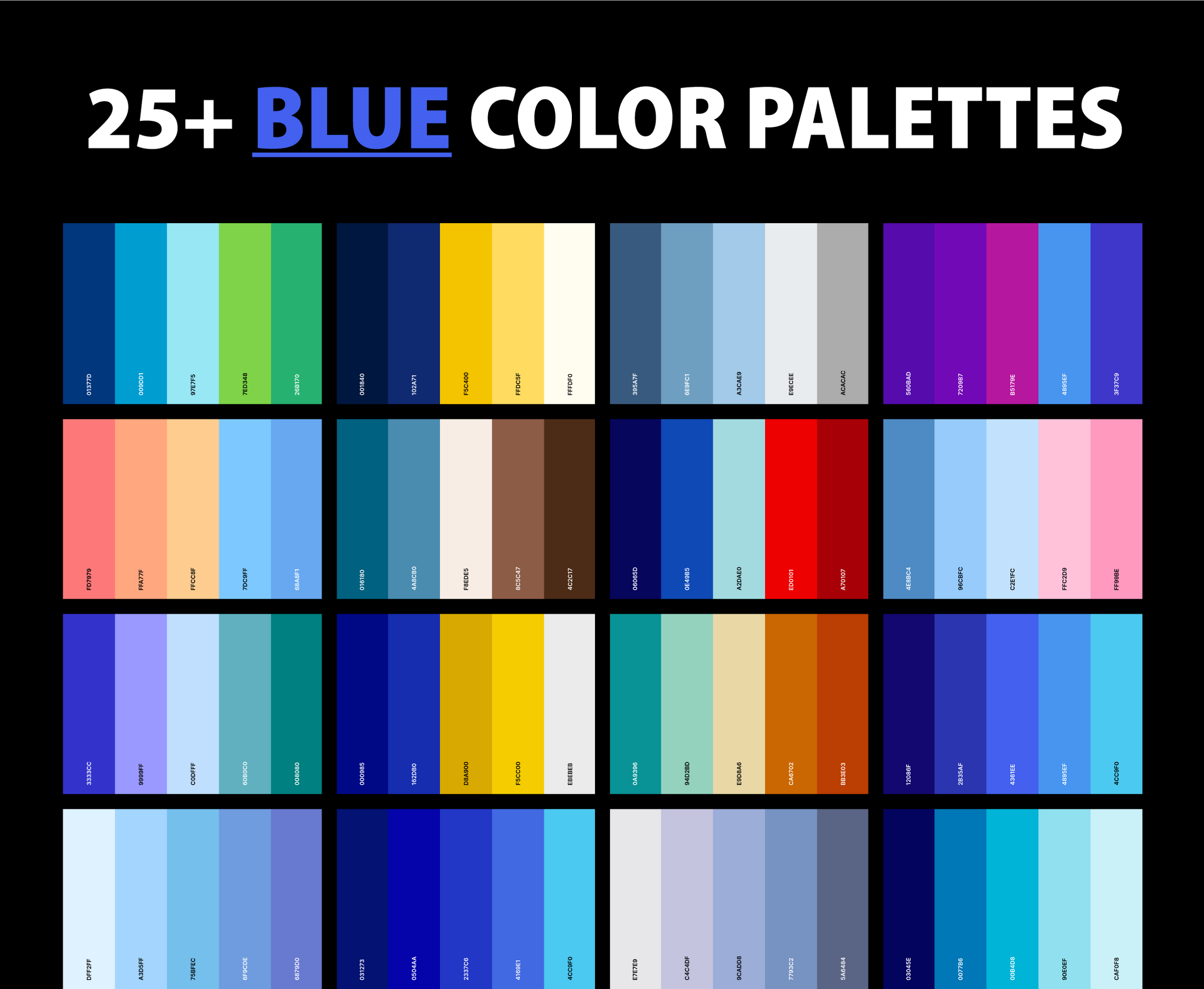 27 Best Blue Color Palettes with Names & Hex Codes – CreativeBooster