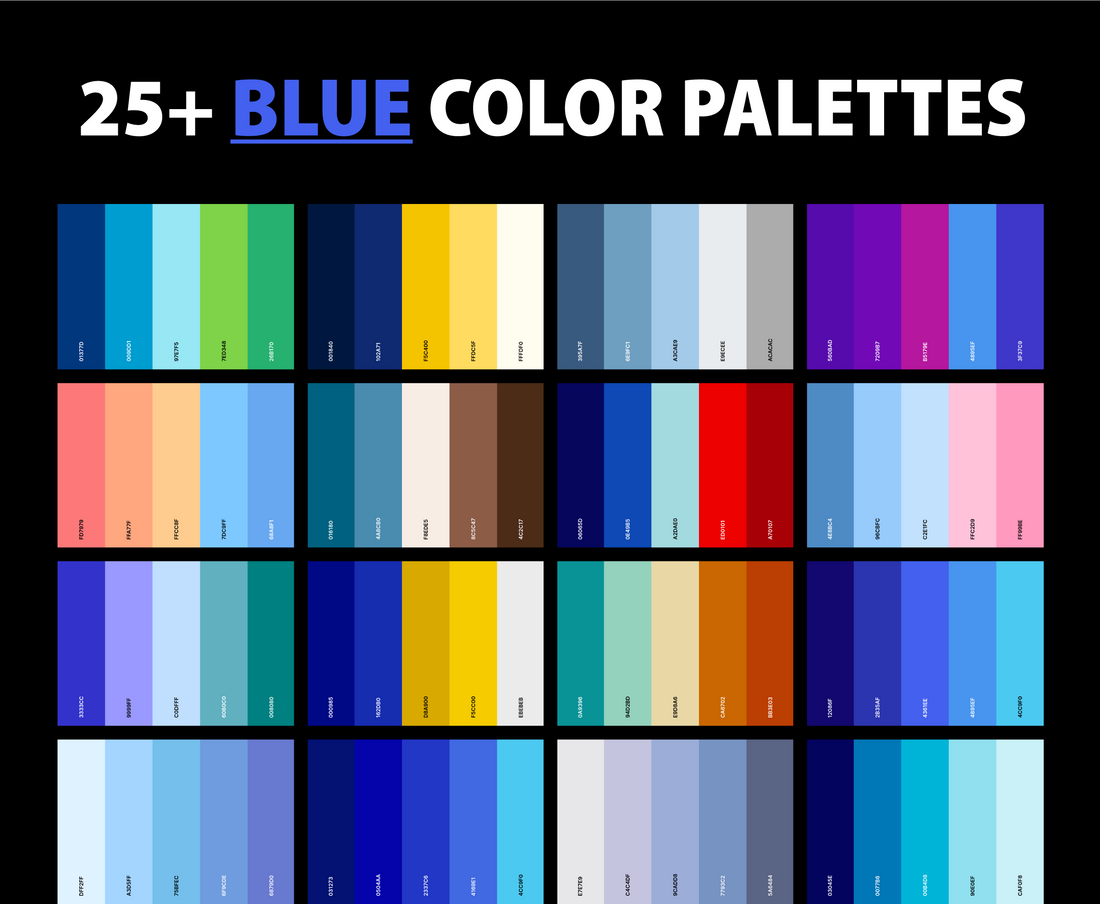 15 Blue Color Palette Inspirations with Names & hex Codes! – Inside Colors