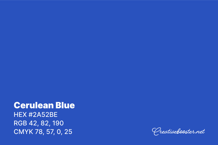 Cerulean Blue (Meaning, HEX & RGB Codes & Color Palettes) – CreativeBooster
